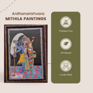 Symbol of Union - Ardhnarishwar mithila painting
